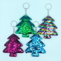 PET Karabiner mit Schlüsselringen, Weihnachtsbaum, 4 Stück & Weihnachts-Design, gemischte Farben, 180x130x30mm, verkauft von setzen