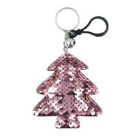 PET Key Clasp, with Zinc Alloy, Christmas Tree, Christmas Design & Unisex 