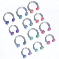 Acrylic Nose Piercing Jewelry, with 304 Stainless Steel, Unisex 