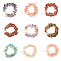 Gemstone Chip Bracelets, Natural Stone, with Iron & for woman Approx 22 cm 