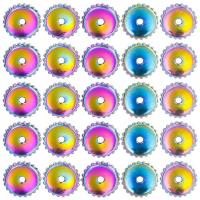 Perles intercalaires en alliage de zinc, roue dentée, Placage coloré, DIY Vendu par PC