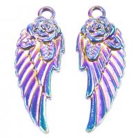 Wing Shaped Zinc Alloy Pendants, colorful plated, Unisex Approx 50 cm 
