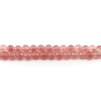 Perle en Quartz cerise, rouge de cerise, Rond, poli, DIY & normes différentes pour le choix, quartz cerise Environ 38 cm, Vendu par brin