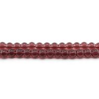Round Crystal Beads, polished, DIY fuchsia Approx 38 cm 