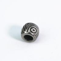 Edelstahl Kugel mit großem Loch, 304 Edelstahl, poliert, DIY, 12x9.6mm, Bohrung:ca. 5.9mm, verkauft von PC