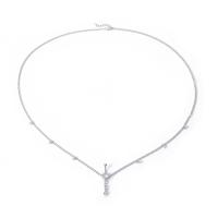 Iron Waist Chain, platinum color plated, adjustable & for woman & with rhinestone, platinum color cm 
