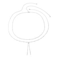 Eisen Taillenkette, mit Glasperlen & Zinklegierung, plattiert, Doppelschicht & einstellbar & für Frau, keine, Länge:68 cm, verkauft von PC