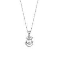 Cubic Zircon Micro Pave Sterling Silver Necklace, 925 Sterling Silver, platinum plated, micro pave cubic zirconia & for woman, original color Approx 17.7 Inch 