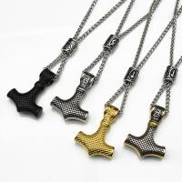Titanium Steel Jewelry Necklace, hammer, polished, fashion jewelry & Unisex Approx 23.62 Inch 