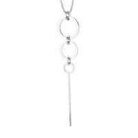 Edelstahl -Strickjacke-Ketten -Halskette, 304 Edelstahl, Kreisring, Gestell, für Frau, keine, 30x140mm, Länge:ca. 65 cm, verkauft von PC