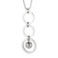 Edelstahl -Strickjacke-Ketten -Halskette, 304 Edelstahl, Kreisring, Gestell, für Frau, keine, 30mm, Länge:ca. 65 cm, verkauft von PC