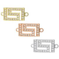 Cubic Zirconia Micro Pave Brass Connector, plated, DIY & micro pave cubic zirconia & 1/1 loop Approx 1.5mm 