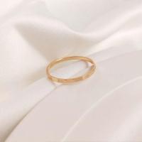 Brass Finger Ring, real gold plated & for woman, golden 