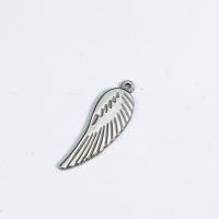 Stainless Steel Feather Pendant, 304 Stainless Steel, polished, DIY 