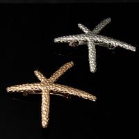 Hair Barrettes, Zinc Alloy, Starfish, plated, fashion jewelry & for woman 