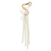 Fashion Fringe Earrings, Plastic Pearl, with Brass, plated, fashion jewelry & for woman 