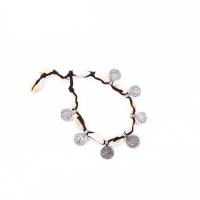 Zinc Alloy Anklet, Shell, with Zinc Alloy, Shell, silver color plated, folk style & for woman, 23mm,17mm .5 cm 