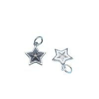 Sterling Silver Star Pendants, 925 Sterling Silver, polished 