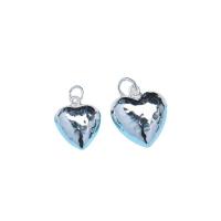 Sterling Silver Heart Pendants, 925 Sterling Silver, polished original color 
