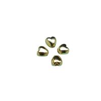 Sterling Silver Spacer Beads, 925 Sterling Silver, Heart, gold color plated, gold Approx 1mm 