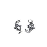 Sterling Silver Pendants, 925 Sterling Silver, Fish, DIY, silver color Approx 3.3mm 