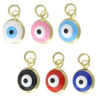 Fashion Evil Eye Pendant, Brass, gold color plated, DIY Approx 3mm 