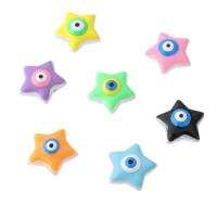Fashion Evil Eye Beads, Brass, Star, gold color plated, DIY & enamel Approx 0.5mm 