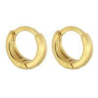 Brass Huggie Anneau d'oreille, laiton, Rond, Placage de couleur d'or, bijoux de mode & DIY & pour femme, doré Vendu par paire
