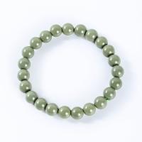 Alexa Agate Bracelet, Round, Unisex green Approx 18 cm 