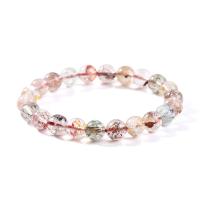 Bracelets quartz, quartz rutile, Rond, pour femme, multicolore, 8mm Environ 18 cm, Vendu par PC
