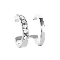 Earring Cuff and Wraps, Zinc Alloy, plated, micro pave cubic zirconia & for woman 10mm 