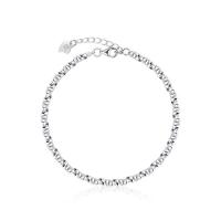 Sterling Silver Chain Bracelet, 925 Sterling Silver, platinum plated, fashion jewelry & for woman, original color, 200mm 