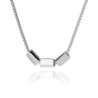 Sterling Silver Jewelry Necklace, 925 Sterling Silver, platinum plated, fashion jewelry & for woman, original color, 455mm 