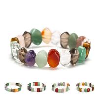 Gemstone Bracelets, polished, Unisex multi-colored Approx 7.71 Inch 