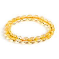 perles de citrine bracelet, poli, différentes qualités de choix & normes différentes pour le choix & pour homme, Jaune Environ 7.5 pouce, Vendu par PC