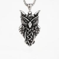 Titanium Steel Necklace, Owl, fashion jewelry & for man Approx 23.62 Inch 