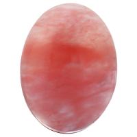 Cabochon cristal naturel, rouge de cerise, ovale, poli Vendu par PC