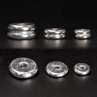 Brass Spacer Beads, Flat Round, silver color plated & DIY silver color 