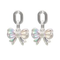 Acrylic Drop Earring, Bowknot, fashion jewelry & for woman 
