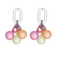 Acrylic Drop Earring, with Resin, Round, fashion jewelry & candy style & for woman 60mm 