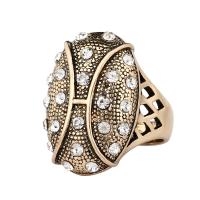Rhinestone Zinc Alloy Finger Ring, plated, fashion jewelry & Unisex & with rhinestone 26mm 