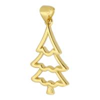 metal colgante, Árbol de Navidad, chapado en color dorado, Diseño de Navidad & Joyería & Bricolaje & para mujer, dorado, 15x27x2mm, agujero:aproximado 3mm, Vendido por UD
