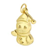 Brass Jewelry Pendants, Snowman, gold color plated, fashion jewelry & DIY & for woman, golden Approx 3.5mm 