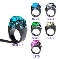 Harz Finger Ring, mit Schwarz Sandelholz, Epoxidharzklebstoff, olika innerdiameter, för val & unisex, keine, verkauft von PC