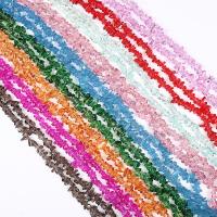 Perlas de cristal de moda, Fichas, chapado, Bricolaje, más colores para la opción, 5-8mm, longitud:aproximado 38 cm, Vendido por Sarta