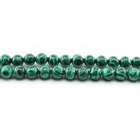 Natürliche Malachit Perlen, rund, poliert, DIY & verschiedene Größen vorhanden, grün, Länge:ca. 38 cm, verkauft von Strang