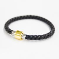 PU Leather Cord Bracelets, with Zinc Alloy, plated, DIY 