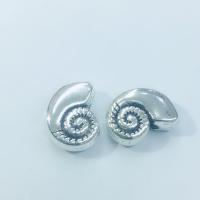Bijoux de perles en alliage de Zinc , escargot, Plaqué de couleur d'argent, DIY Vendu par sac