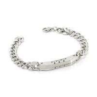 Stainless Steel Charm Bracelet, 304 Stainless Steel, Vacuum Ion Plating, fashion jewelry & for man 4*42mm,8mm Approx 8.66 Inch 