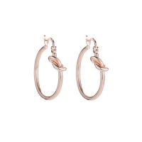 Zinc Alloy Hoop Earring, Donut, Plating champagne gold, fashion jewelry & for woman, Champagne, 27mm 